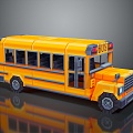 Bus School Bus Van Box Bus Bus Tourist Bus Coach 3d model