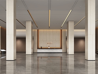 Modern Hall Office Hall 3d model