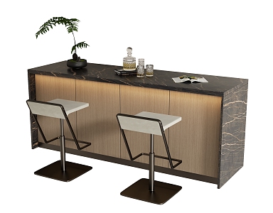 Nakajima Bar Chair Combination 3d model