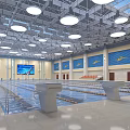 modern swimming pool 3d model