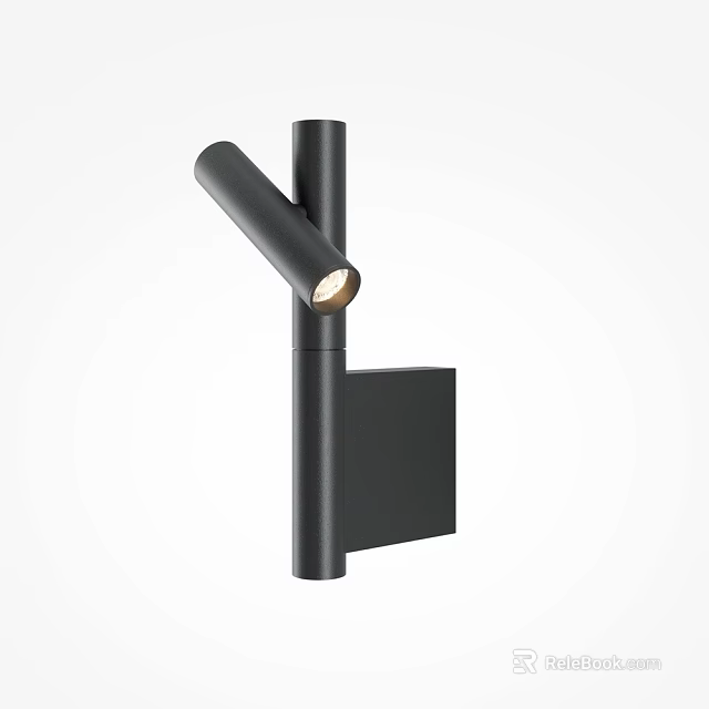 Modern Black Metal Wall Light With Adjustable Head For Indoor Decoration 3d model 