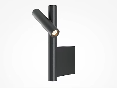 Modern Black Metal Wall Light With Adjustable Head For Indoor Decoration 3d model