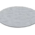 Soft Gray Round Rug with Textured Surface for Living Room Decor 3d model