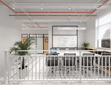 Modern Classroom Education Institution Training Center 3d model