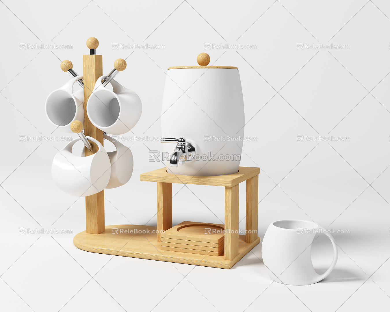 Nordic Tea Set 3d model