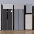 Refrigerator Midea Refrigerator Cabinet Mini Refrigerator Double Door Refrigerator Zero Embedded Refrigerator 3d model
