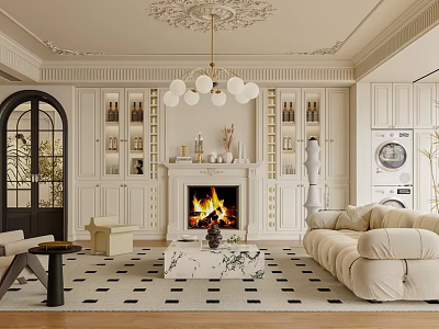 French Living Room 3d model