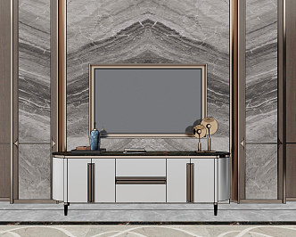 Light Luxury TV Cabinet 3d model