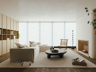 Quiet Living Room Minimalist Living Room 3d model