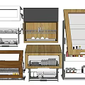 Wooden Kitchen Cabinets With Multiple Designs Organized Storage And Utensil Holders