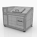 Modern Commercial Equipment With Digital Display Control Panel And Storage Drawer 3d model