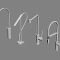 Modern Sleek Water Faucets with Various Curved Designs for Home Kitchen Bathroom Use