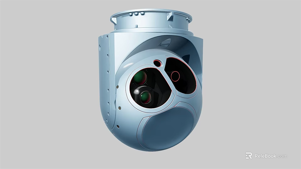 Professional Dome Surveillance Camera With Multiple Lenses For Security Monitoring 3d model 