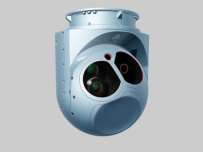 Professional Dome Surveillance Camera With Multiple Lenses For Security Monitoring 3d model
