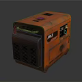 Red ABLE Portable Generator With Ventilation Grilles And Control Panel 3d model