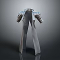 Modern Gray Long Coat With Stand Collar And Sleek Long Sleeves Design
