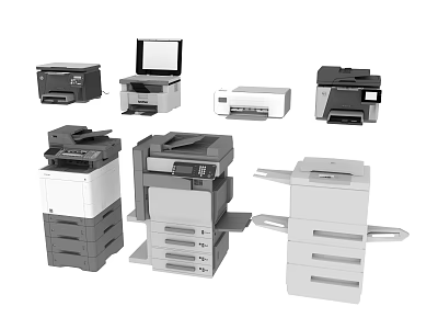 Essential Office Appliances For Productive Workplaces Including Multifunction Printers Scanners And Copiers 3d model