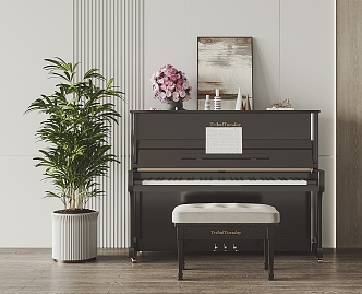 Black Piano Modern Piano 3d model