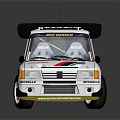Kartcout Rally Race Car With Colorful Stripes Number 17 And Aerodynamic Design