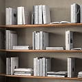 Books, Newspapers and Periodicals, Book Ornaments, Book Combination, Book Shelf Ornaments 3d model