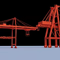 Industrial Equipment Heavy Duty Cranes Red Industrial Machinery for Industrial Applications