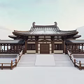 modern song-style temple song-style temple 3d model