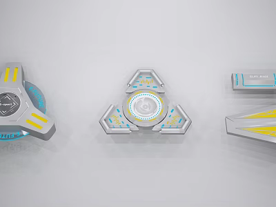 Triangle center combination luxury headlight 3d model