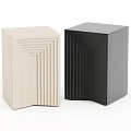 Modern Light And Dark Side Tables With Layered Geometric Structure Design 3d model