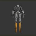 Modern robot alien warrior alien warrior alien soldier alien army pair 3d model