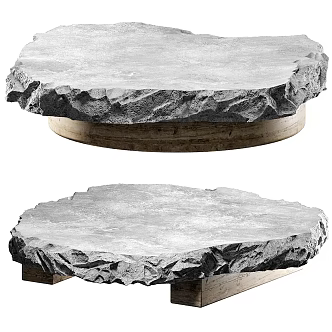 Modern Stone Alien Coffee Table Collection 3d model