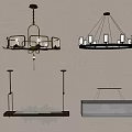 Various Modern Chandelier Designs With Unique Shapes For Home Interior Lighting 3d model
