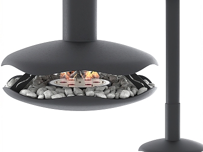 Hanging fireplace stove 3d model