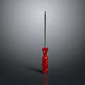 Hardware Tool Red Screwdriver With Ergonomic Handle And Durable Steel Shaft For Home Repair