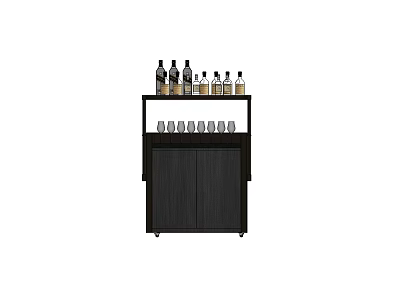 New Chinese Dining Space Dining Cabinet Design Wine Rack Wine Cabinet Foreign Wine 3d model