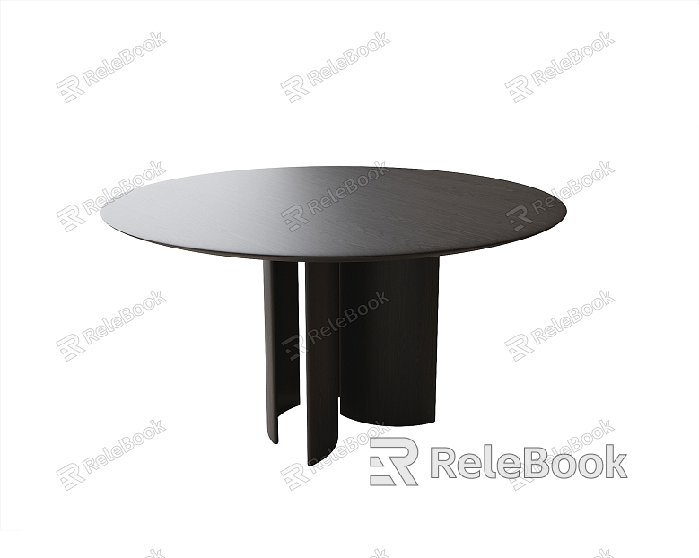 Modern round dining table model