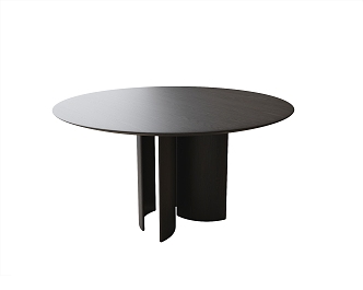 Modern round dining table 3d model