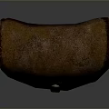 Vintage Brown Leather Pouch With Metal Clasp For Daily Small Items Storage
