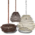 Quiet chandelier decorative lamp 3d model