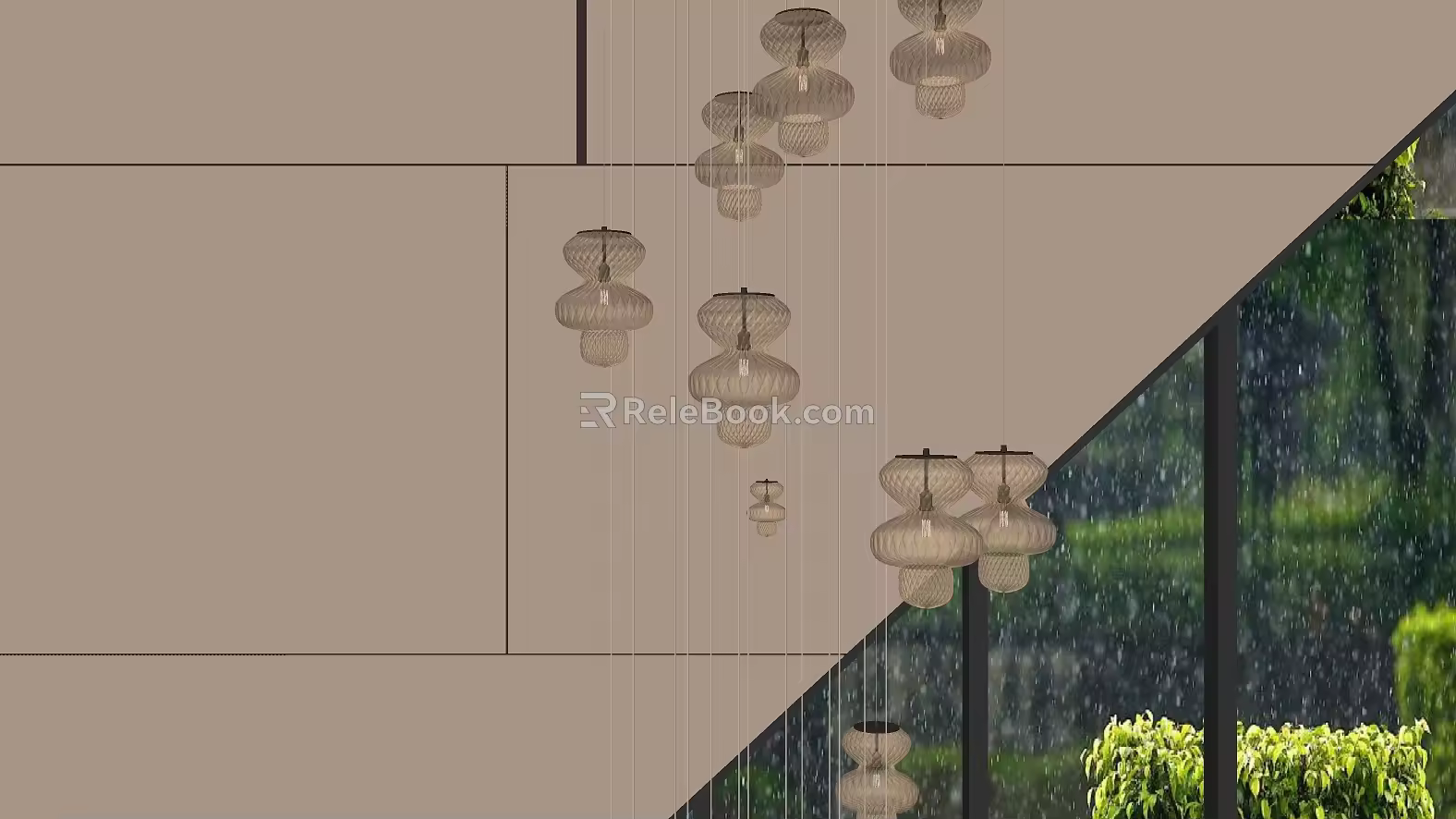 Modern chandelier 3d model