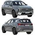 Hyundai SUV Car Front And Rear View 3d model
