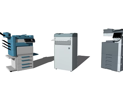 Efficient Modern Office Electrical Appliances Featuring Multifunctional Printers Copiers and Scanners 3d model