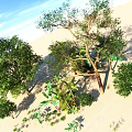 Trees Combination Trees Large Trees Shrubs Banana Trees Low Shrubs Garden Trees Greening Trees 3d model