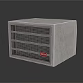 Public Facility Air Filtration Unit With Square White Casing And Grille Design 3d model