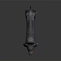 Black and Brown Dachshund Standing on Black Background With Realistic Rendering