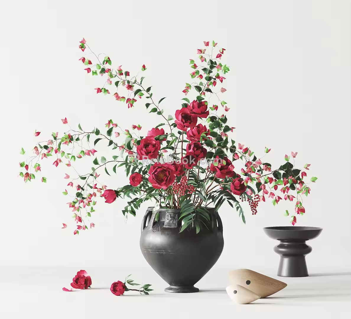 Modern vase ornaments combination 3d model