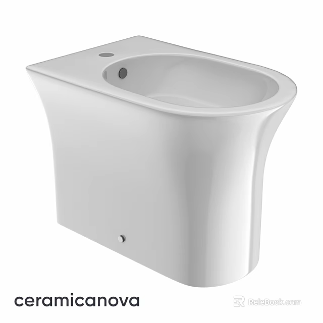 Modern White Ceramic Toilet With Sleek Smooth Design For Bathroom Interior 3d model 