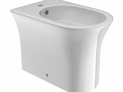 Modern White Ceramic Toilet With Sleek Smooth Design For Bathroom Interior 3d model