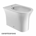 Modern White Ceramic Toilet With Sleek Smooth Design For Bathroom Interior
