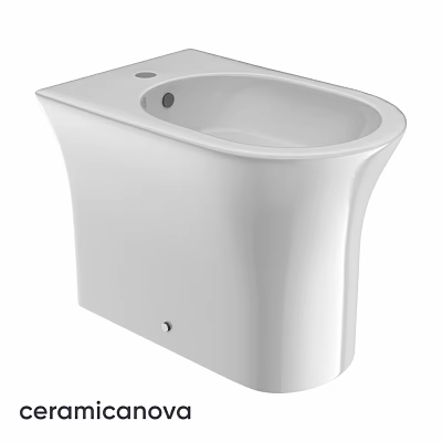 Modern White Ceramic Toilet With Sleek Smooth Design For Bathroom Interior 3d model
