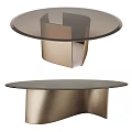 Modern Coffee Tables With Glass Tops And Metal Bases In Different Shapes